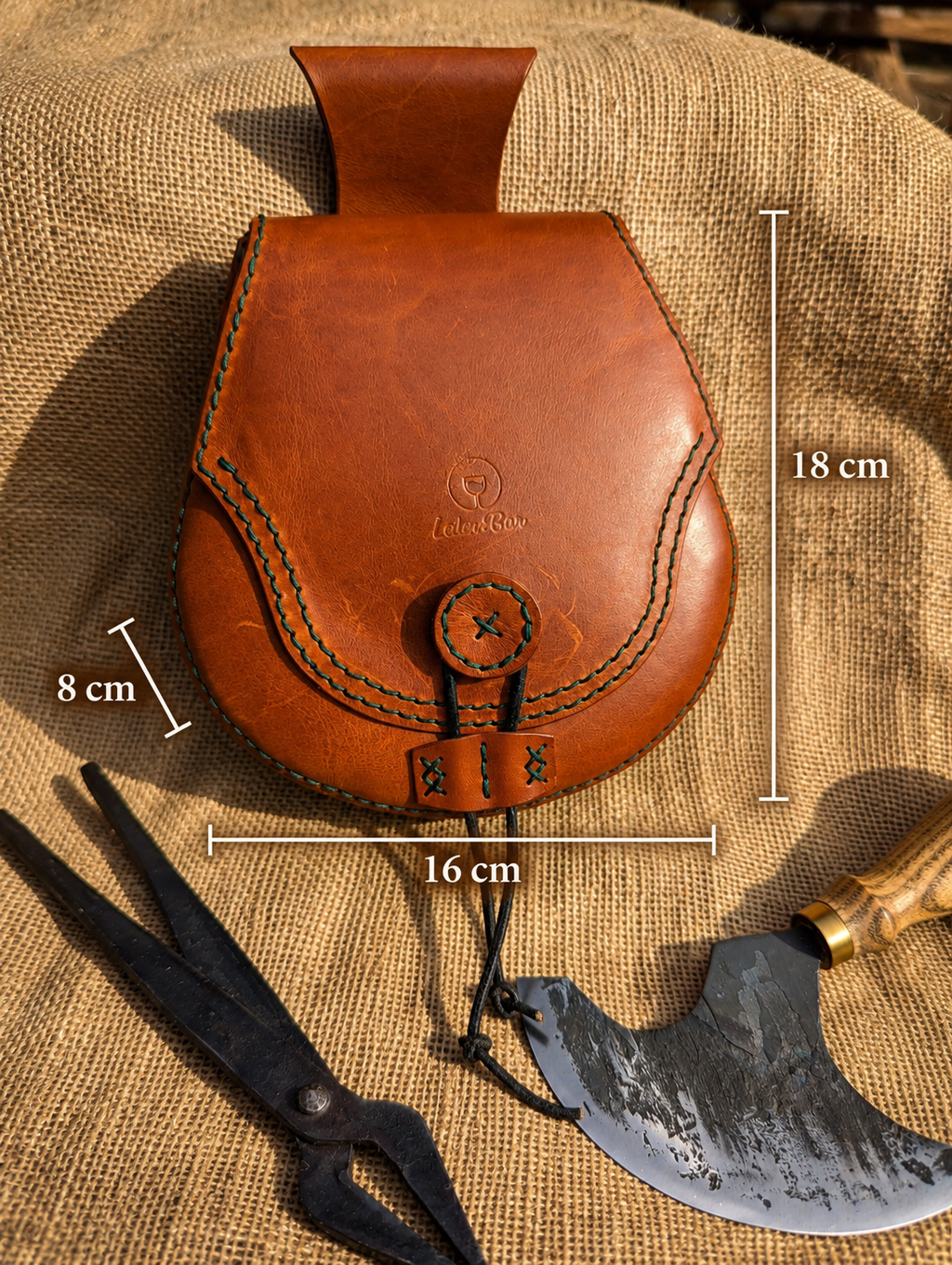 Alva - Leder-Gürteltasche für Mittelalter & LARP
