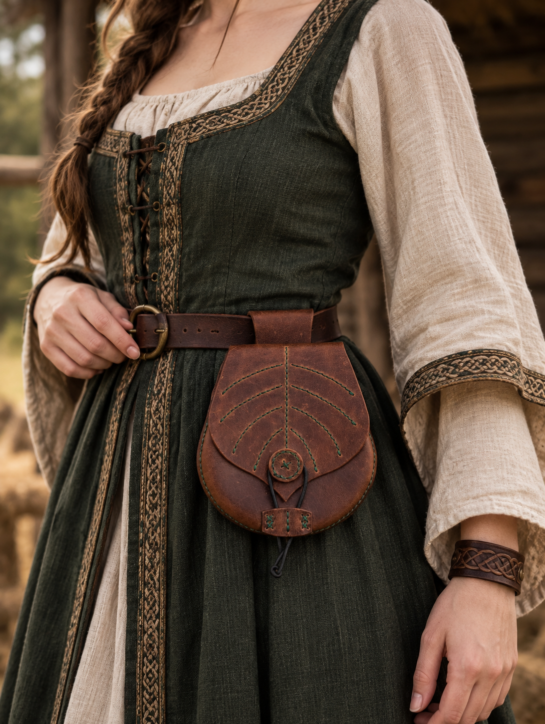 Alva - Leder-Gürteltasche für Mittelalter & LARP
