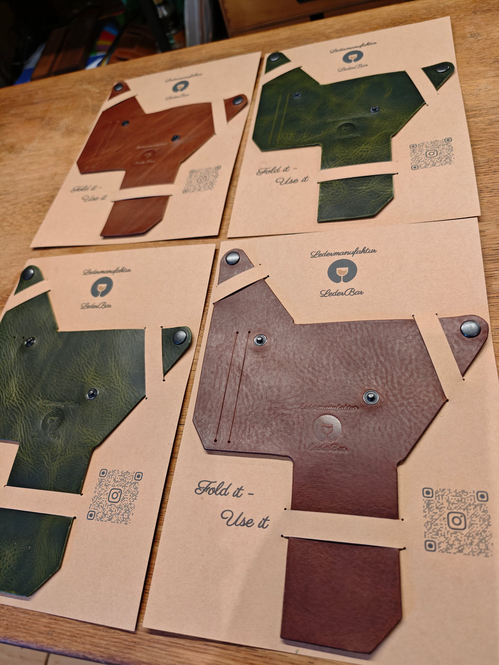 DIY Leder-Wallet zum Selberfalten-Fold It