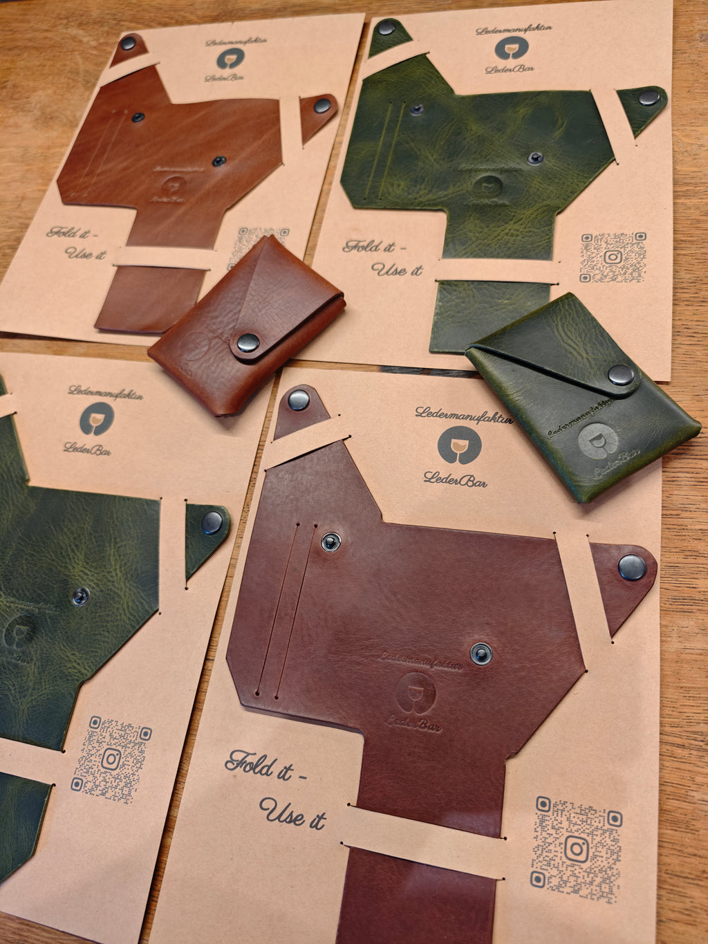 DIY Leder-Wallet zum Selberfalten-Fold It
